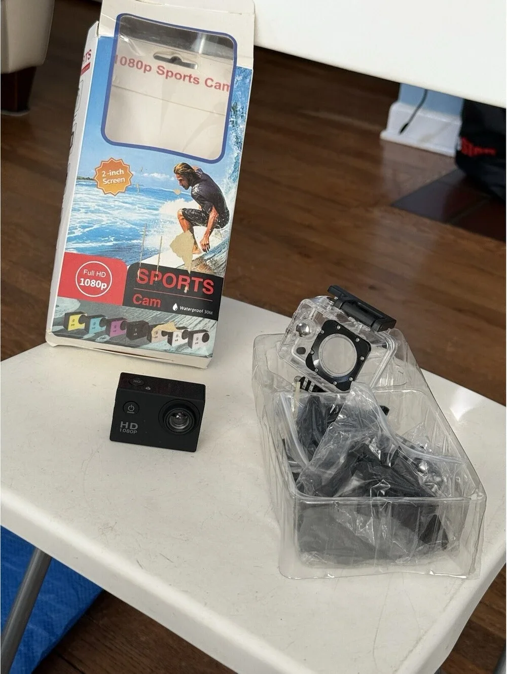 Wewdigi EV5000 Action Camera, 12MP 1080P 2 Inch LCD Screen -Weatherproof Case